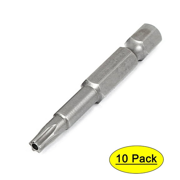 1/4" Hex Shank T20 Magnetic 5 Point Star Security Screwdrivers Bits 10pcs
