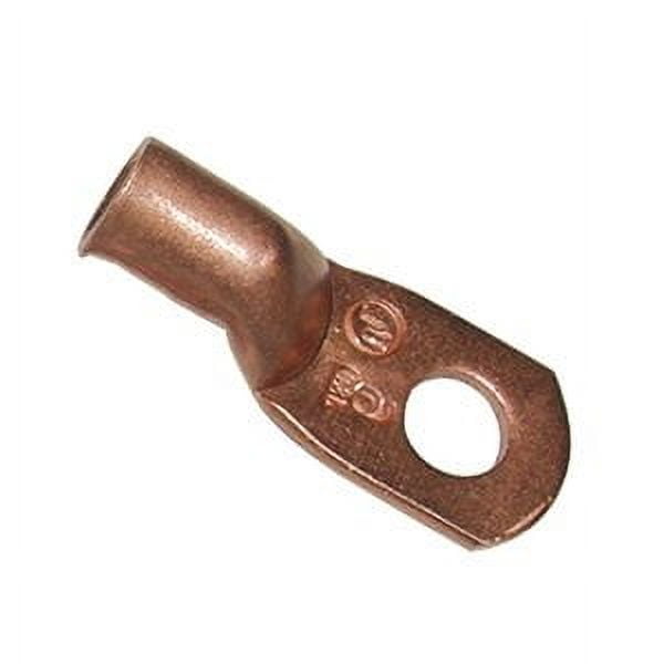1/4" ID COPPER RING TERMINAL HEAVY DUTY SEAMLESS #6 GAUGE-25PK