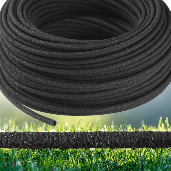 1/4 In Drip Irrigation Tubing 400 Ft Black Watering Line for Hydroponics and Vegetable Beds