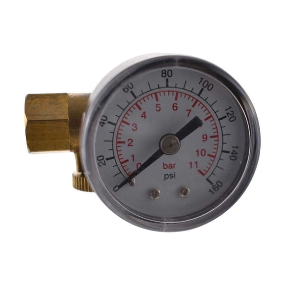 1/4 In. In-Line Air Adjustment Valve With Gauge
