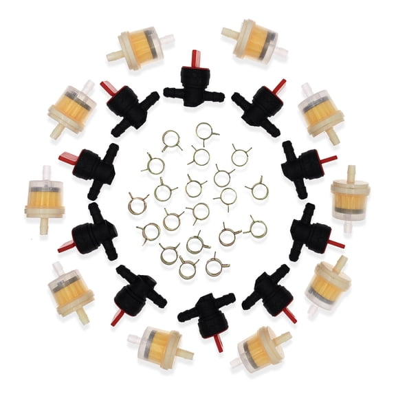 1/4" In Line Straight Fuel Gas Cut Shut off Valve & Fuel Filter 494768 698183