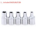thumbnail image 1 of 1/4 In Torx Star Female Bit E Socket Set Socket Nuts Set E4 E5 E6 E7 E8 Hand Tools Screwdriver Bit Set Quality Drill, 1 of 17
