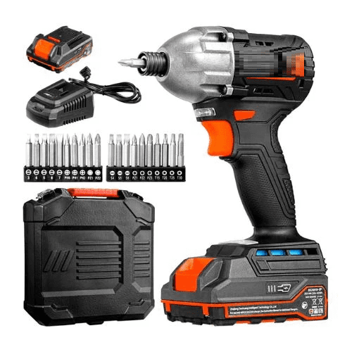 1/4 Inch 20 V Brushless Motor Electric Cordless Impact Driver Kit with Battery and Charger