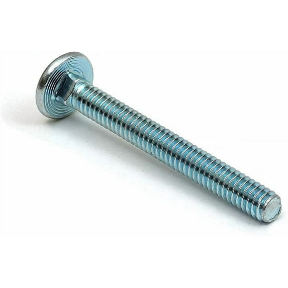 1/4 Inch 20 x 2 1/2 Inch Flathead Carriage Bolts ZP Full Thread (100 Qty)