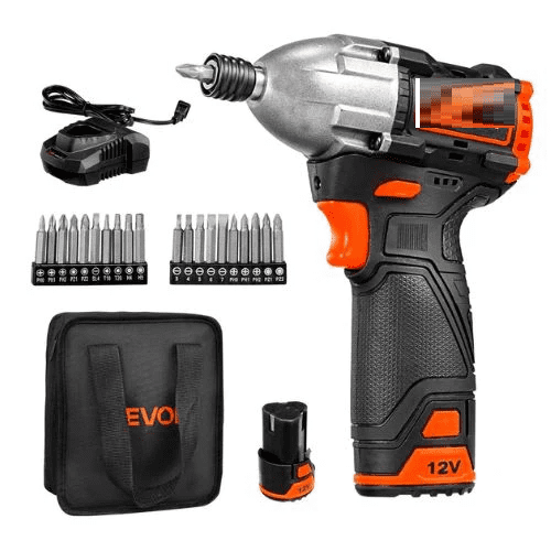 1/4 Inch 3000 RPM Max Speed 12V Brushless Motor Electric Cordless Impact Driver Kit with Battery and Charger