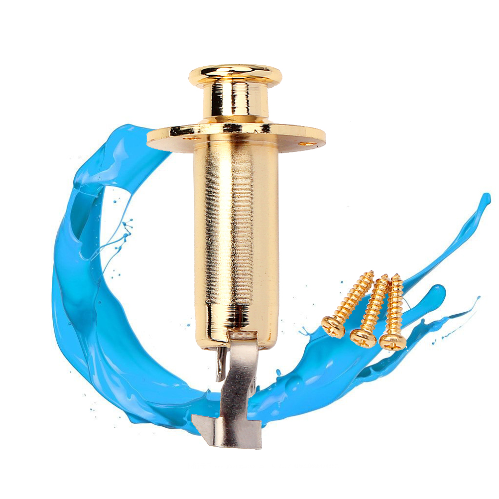 1/4 Inch 6.35mm Acoustic Folk Guitar End Pin Jack Flush Mount Stereo