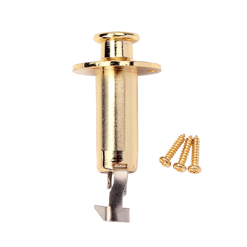 1/4 Inch 6.35mm Acoustic Folk Guitar End Pin Jack Flush Mount Stereo