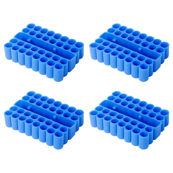 1/4 Inch Bit Holder Set, 32 Hole Screwdriver Bit Storage Rack, Soft PVC 4 Pack for Drawer Sorting Use