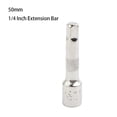 thumbnail image 1 of 1/4 Inch Chromed Steel Extension Bar Ratchet Socket Wrench Adapter 50/75/100Mm 50Mm, 1 of 8