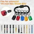 thumbnail image 1 of 1/4 Inch Drill Bit Holder, Bit Holder Key Chain, Slip DurableHex Screwdriver Bits Holder Extension Bar to Quick Change Screw Bit Holder for Most Electric, Hand-held Screwdrivers and Drill Bits, Black, 1 of 7