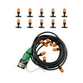 thumbnail image 1 of 1/4-Inch Drip Irrigation Kit with 10-Meter Tubing and 10 Adjustable Misting Nozzles for Garden Watering - Black, 1 of 8