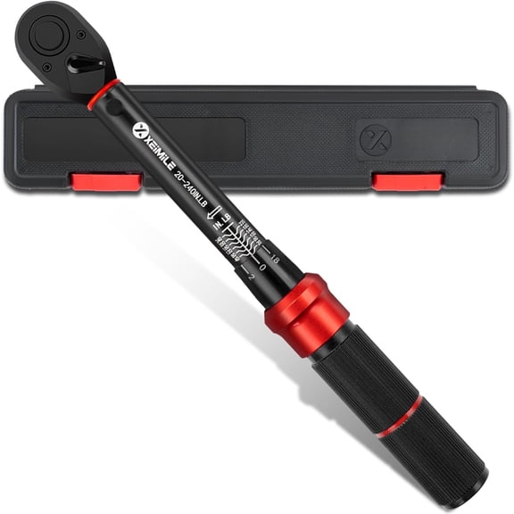 1/4-Inch Drive Click Torque Wrench - 20-240 In-Lb/2.3-27.1 Nm, Dual-Direction Adjustable 72 Torque Wrench with Dual Range Scales, High 3% Precision for , and Repair