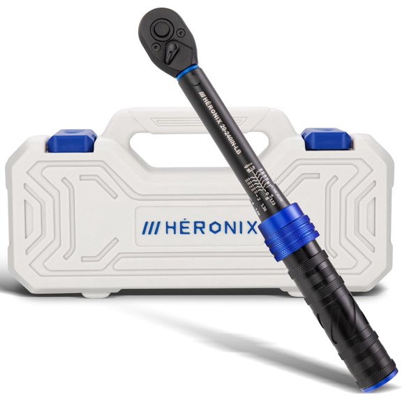 1/4-Inch Drive Click Torque Wrench, 20-240 in.-lb / 2.3-27.1 Nm, Adjustable Dual-Direction 72-Tooth Inch Pound Torque Wrench for Bike, Motorcycle & Small Engine Repair