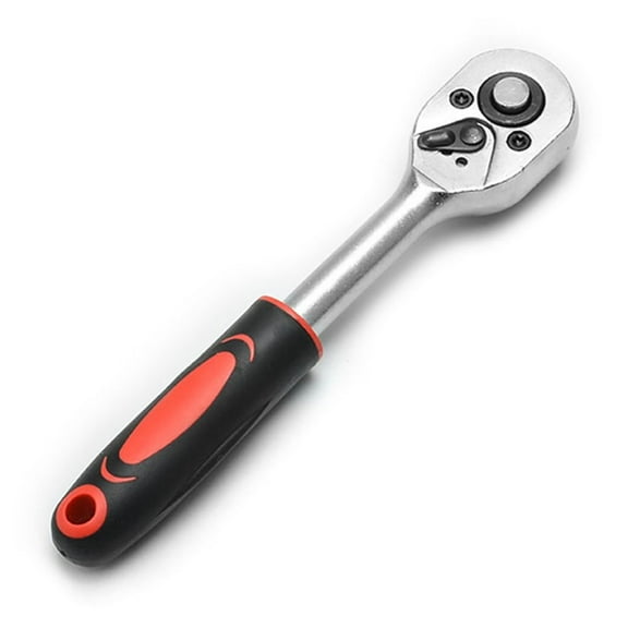 1/4 Inch Drive Ratchet 24-Tooth Ratchet Wrench Socket Wrench Straight Shank Electrician Repair Tool Two Way Adjustable