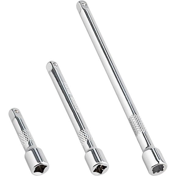 1/4 Inch Drive Socket Extension Bar Set-Includes 2", 4", 6" Chrome Vanadium Steel Extensions with Mirror Finish for Ratchet Drive, Automotive and Tool Use,3PC