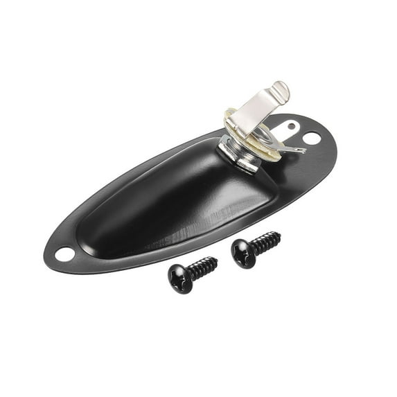 1/4 Inch Guitar Loaded Mono Output Jack Plate Input Socket for ST/SQ Electric Guitar,Black