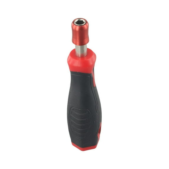 1/4 Inch Hex Screwdriver-Handle Magnetic Screw Driver Bits Holder Self-Locking Adapter For Screwdriver Bits Socket Wrench-Tools Red Black Smile Home