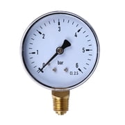 1/4 Inch Manometer 6 Bar Compressor Compressed Air Pressure Gauge For Air Water Oil Gas Measurement ,Corrosion Resistance