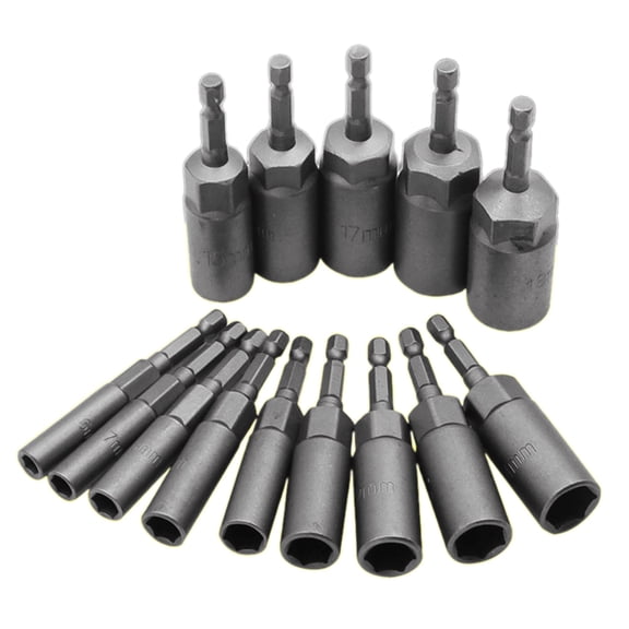 1/4-Inch Metric Deep Impact Wrench Hex Socket Adapter Hand Tool 6-19mm