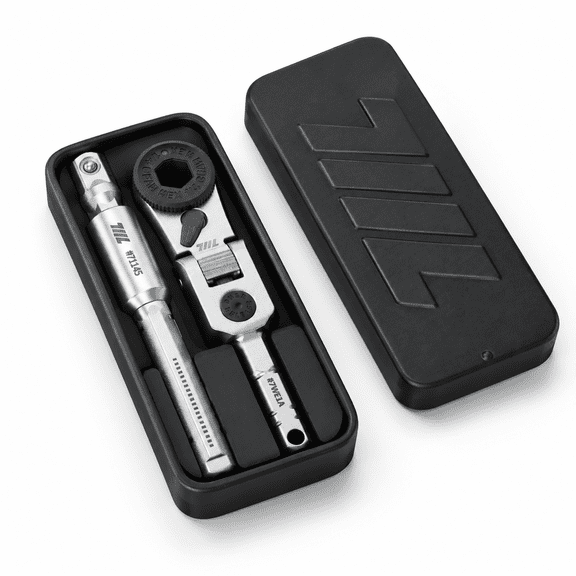 1/4 Inch Mini Flex Head Ratchet Wrench with T-Handle and Keyring Hole for Everyday Carry