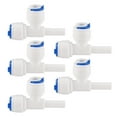 thumbnail image 1 of 1/4 Inch OD Tee-type Quick Connect Water Purifier Tube Connector Filter Pipe Joint for Reverse Osmosis System 5pcs, 1 of 7