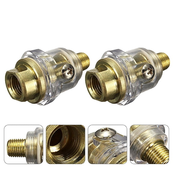 1/4 Inch Oiler,2Pcs 1/4 Inch Mini In-Line Oiler Lubricator for Air Compressor Pipe Tool