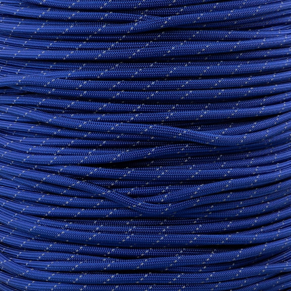 1/4 Inch Para-Max Paracord - Reflective Electric Blue - 10 Feet