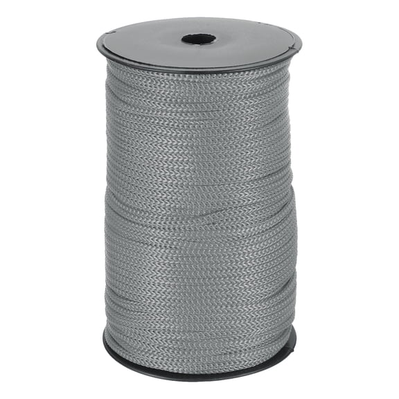 1/4 Inch Polypropylene Rope Braided Ropes, 328ft Nylon Rope for Clothesline, Camping, Hiking Dark Grey