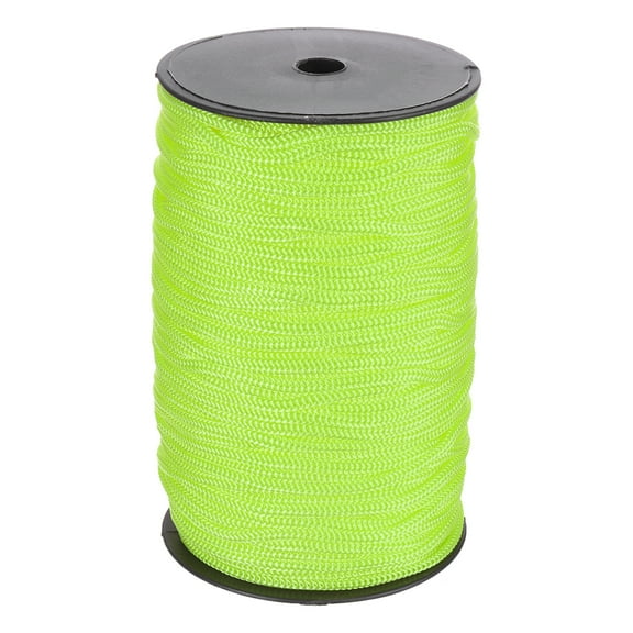 1/4 Inch Polypropylene Rope Braided Ropes, 328ft Nylon Rope for Clothesline, Camping, Hiking Fruit Green