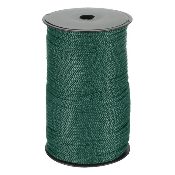 1/4 Inch Polypropylene Rope Braided Ropes, 328ft Nylon Rope for Clothesline, Camping, Hiking Ink Green
