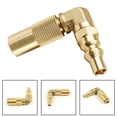 thumbnail image 2 of 1/4 Inch Propane Connector 1/4 Inch RV Propane Quick Connect Fitting - Brass Elbow Adapter For Gas Heaters, Grills & Fire Pits Brass Quick Connect Elbow 2 of 12