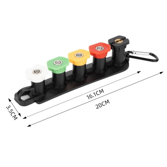 1/4 Inch Quick Connect Nozzle Storage Holder for 4000 PSI Pressure Washer Includes 7 Tips and 1 Bracket for Car and Driveway Cleaning (5PCS)