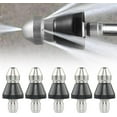 thumbnail image 1 of 1/4 Inch Sewer Jetter Nozzle Kit | High-Pressure Cleaning Sprayer Pipe | 0° Front & 30° Rear Jets | Stainless Steel Unclog Tool, 1 of 2