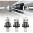 thumbnail image 1 of 1/4 Inch Sewer Jetter Nozzle Kit | High-Pressure Cleaning Sprayer Pipe | 0° Front & 30° Rear Jets | Stainless Steel Unclog Tool, 1 of 2