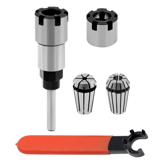 1/4 Inch Shank Router Collet Extension Rod Chuck Holder Extender Adapter