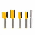 thumbnail image 1 of 1/4 Inch Shank Straight Dado Router Bit Set - 5 Sizes, 1 of 3