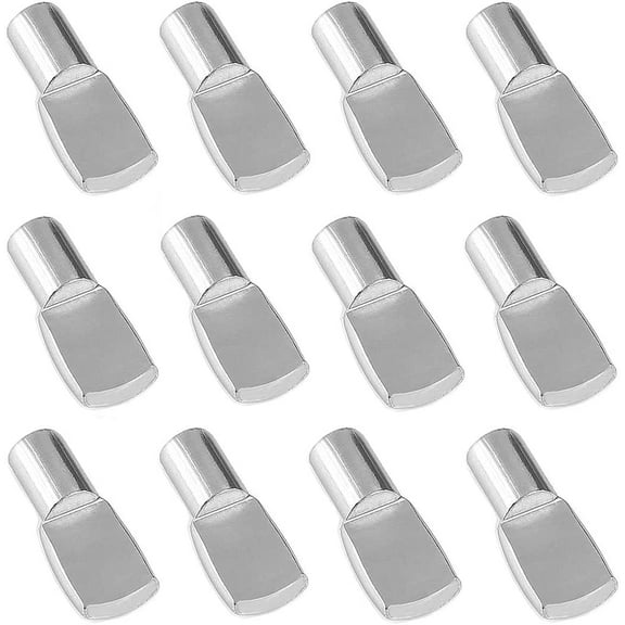 1/4 Inch Shelf Pegs,Spoon Shape Support Pins for Shelves Cabinets Furniture Nickel Plated-40Pcs