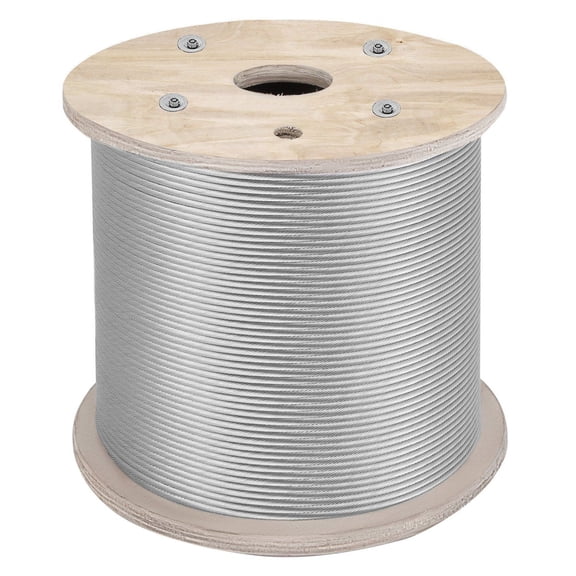 1/4 Inch Stainless Steel Cable 7x19 - 200ft Steel Wire Rope for Railing, Decking, Balustrade, DIY Projects - T304 Stainless