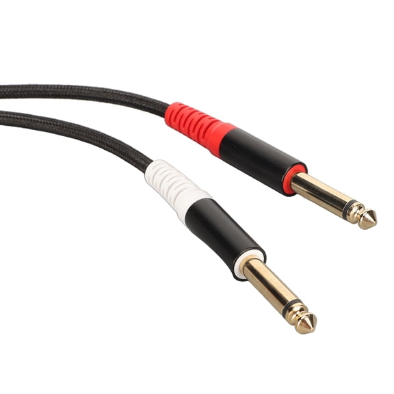 1/4 Inch Stereo Y Cable, 6.35mm Male To Dual Female, Shielded For Clear Audio Signal