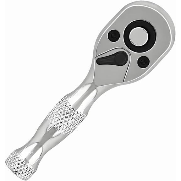 1/4-Inch Stubby Ratchet Wrench, 72-, Socket&Bit Driver | Chromium Alloy Steel with Chrome Finish for Tight Spaces,Compact Socket Wrench for Machinery,Electronics, Auto & DIY