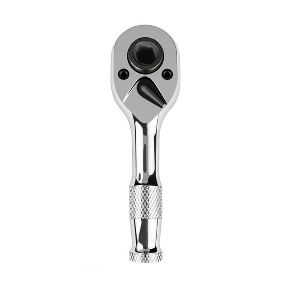 1/4-Inch Stubby Ratchet Wrench, Socket&Bit Driver, 72-Tooth, Chrome Alloy Made, Chrome Plated Finish