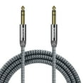 thumbnail image 1 of 1/4 Inch TRS Instrument Cable,Straight 6.35mm Male Jack Stereo Audio Interconnect Cord,6.35 mm Balanced Line for Guitar,Bass,Keyboard,Mixer,Amplifier,Amp,Speaker-4FT, 1 of 6