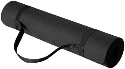1/4 Inch Thick TPE Exercise Yoga Mat with Carrying Strap