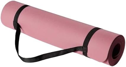1/4 Inch Thick TPE Exercise Yoga Mat with Carrying Strap