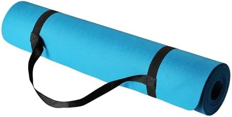 1/4 Inch Thick TPE Exercise Yoga Mat with Carrying Strap