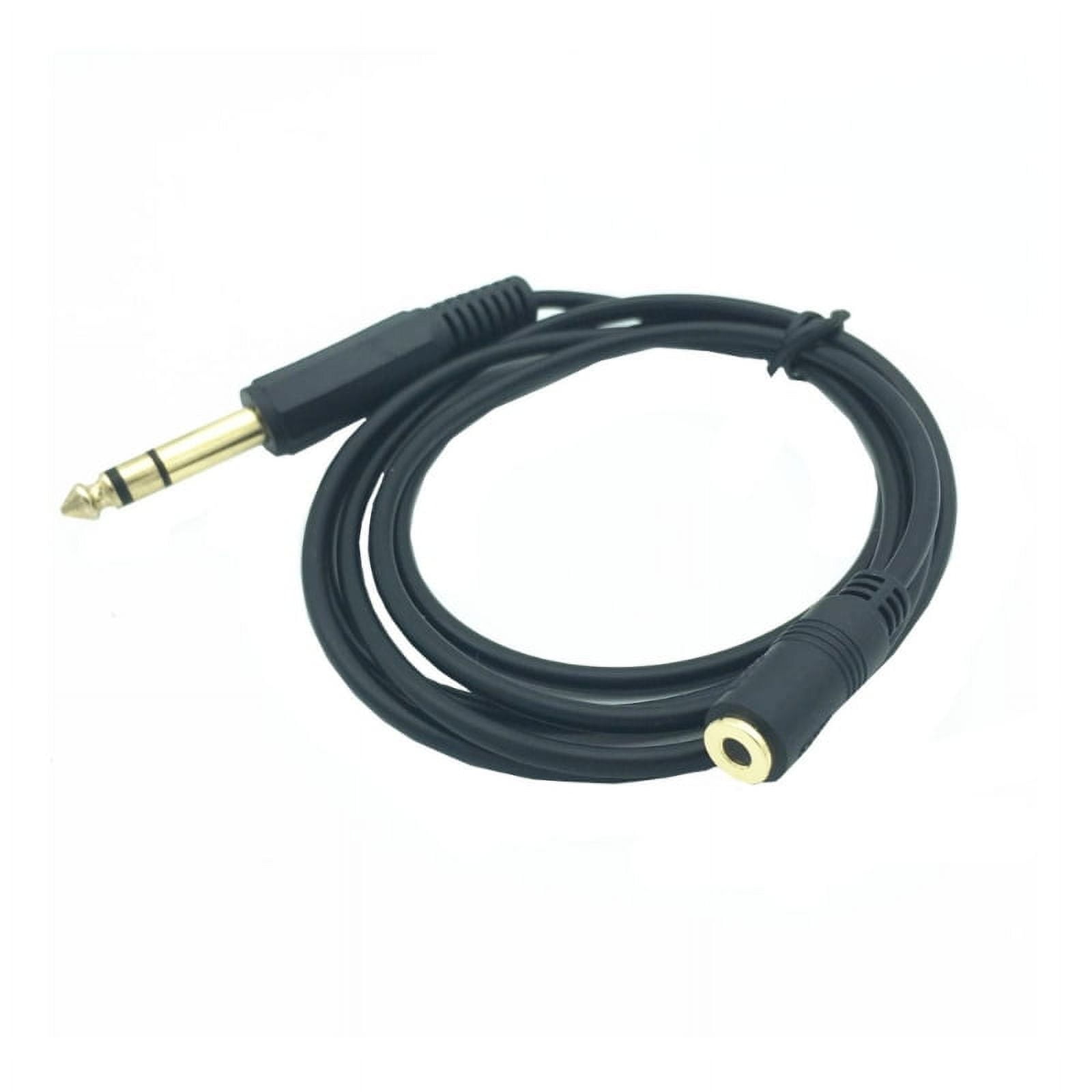 Dilwe 6.35mm (1/4") Right Angle Guitar Extension Cable - Male To Female, 50cm Stereo Cord