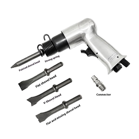 1/4"Industrial Handle Straight Type Pneumatic Hammer Tool Shovel Hammer Wind Tool Pick Rust Remover Head Chisel Pneumatic Tool ,Easy to Operate