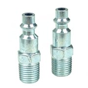 1/4 Industrial I/M Style Steel Plug with 1/4 Male NPT Thread Pair New Rolair