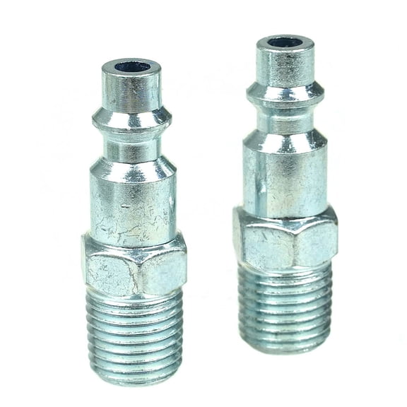 1/4" Industrial I/M Style Steel Plug with 1/4" Male NPT Thread Pair New Rolair