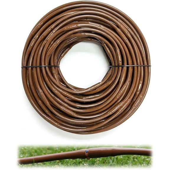 1/4" Irrigation Dripline Tubing for Gardens: 100-foot Drip Irrigation Line with 6-inch Emitter Spacing - Drip Line Tubing for Drip Irrigation Systems